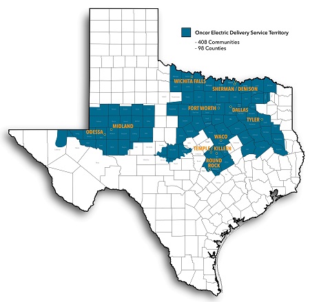 Oncor Service Area
