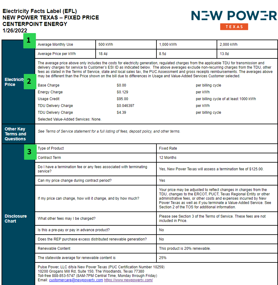 Sample Texas EFL