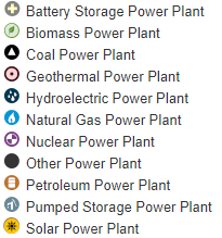 power plant map key