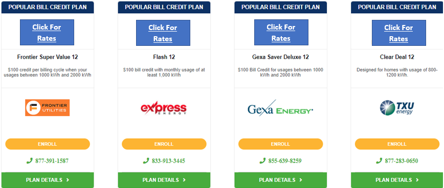 Houston Electricity Rates Chart